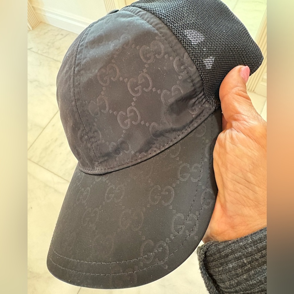 Gucci Authentic Black Monogram Cap - image 8